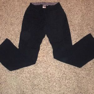 Black small tall scrub pant